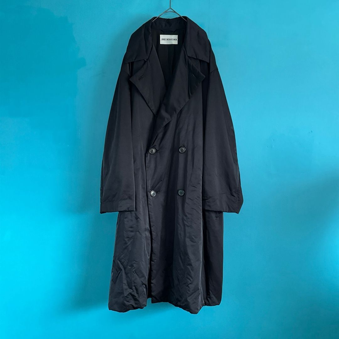 イッセイミヤケメン 1996AW パラシュートコート オーバーサイズ S 黒