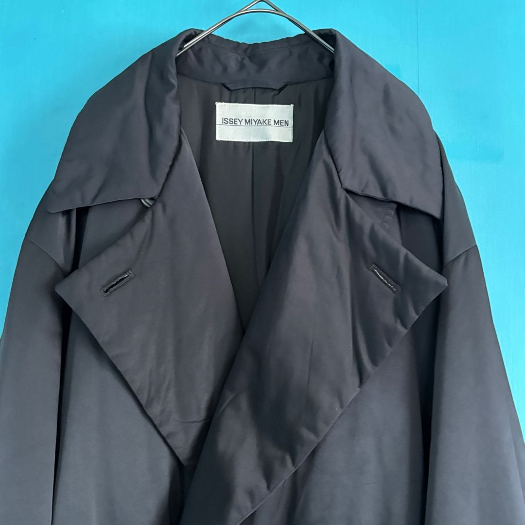 イッセイミヤケメン 1996AW パラシュートコート オーバーサイズ S 黒