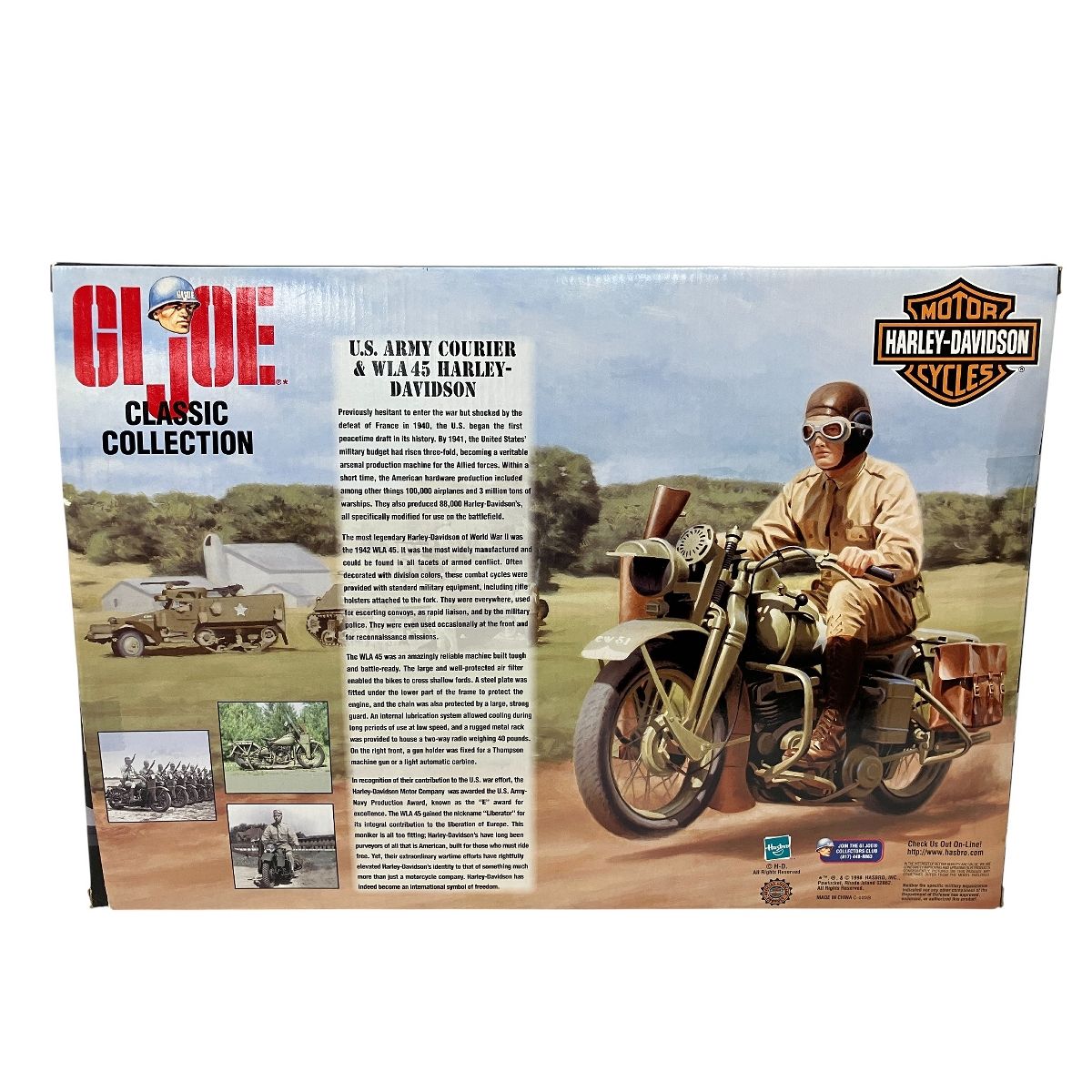 GI JOE U.S. ARMY COURIER & WLA 45 HARLEY DAVIDSON GIジョー