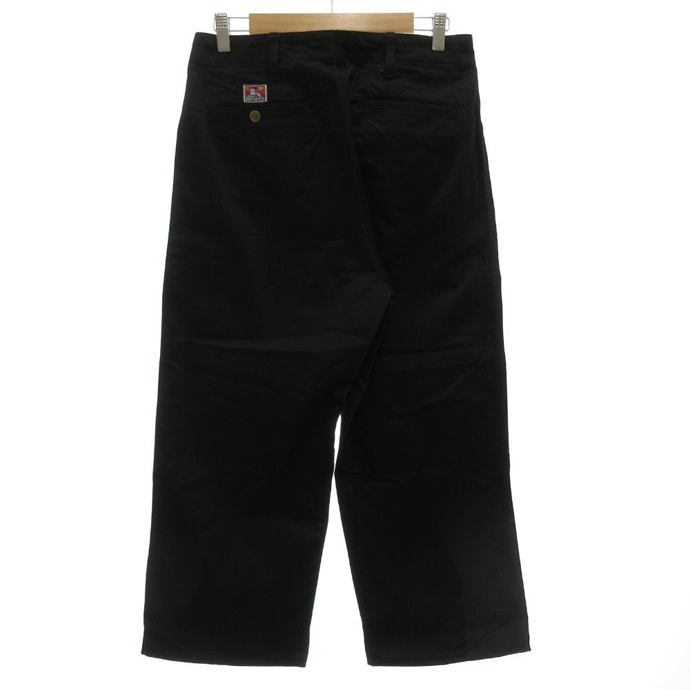 ベンデイビス BEN DAVIS チノトラウザーパンツ ワイド L タック 黒