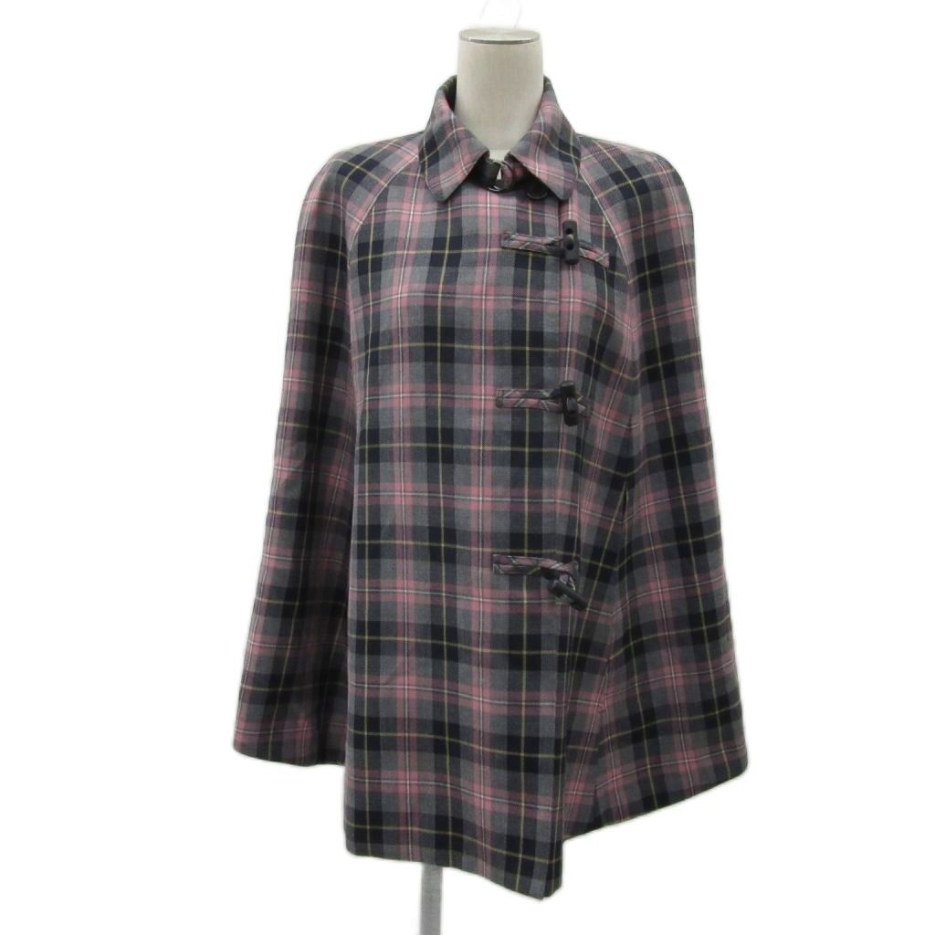 90s YORKLAND ヨークランド チェック柄 フリンジ コート 90s YORKLAND ヨークランド チェック柄 フリンジ コート