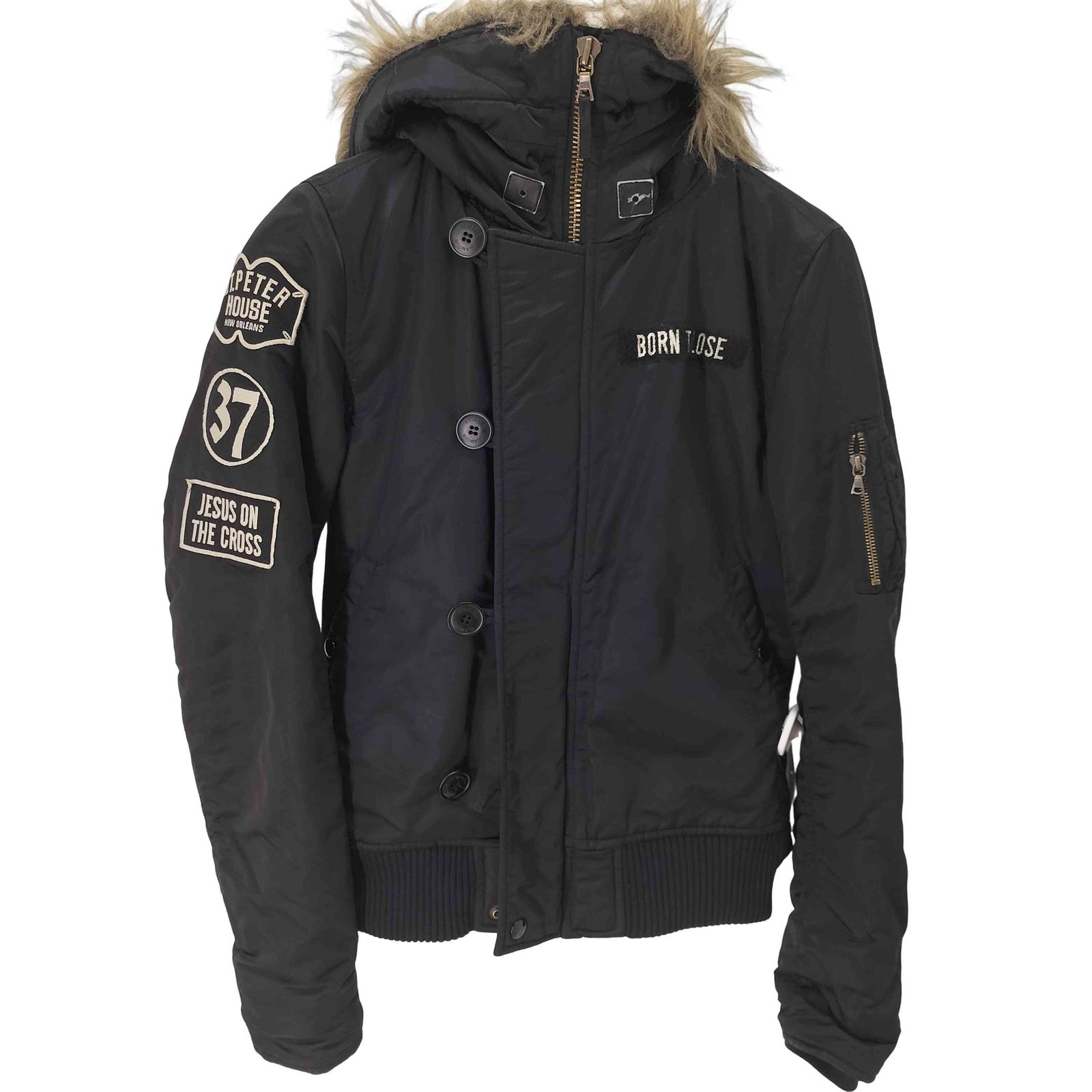 メンズ hysteric glamour ブラック スカルプリント ジャンパー S