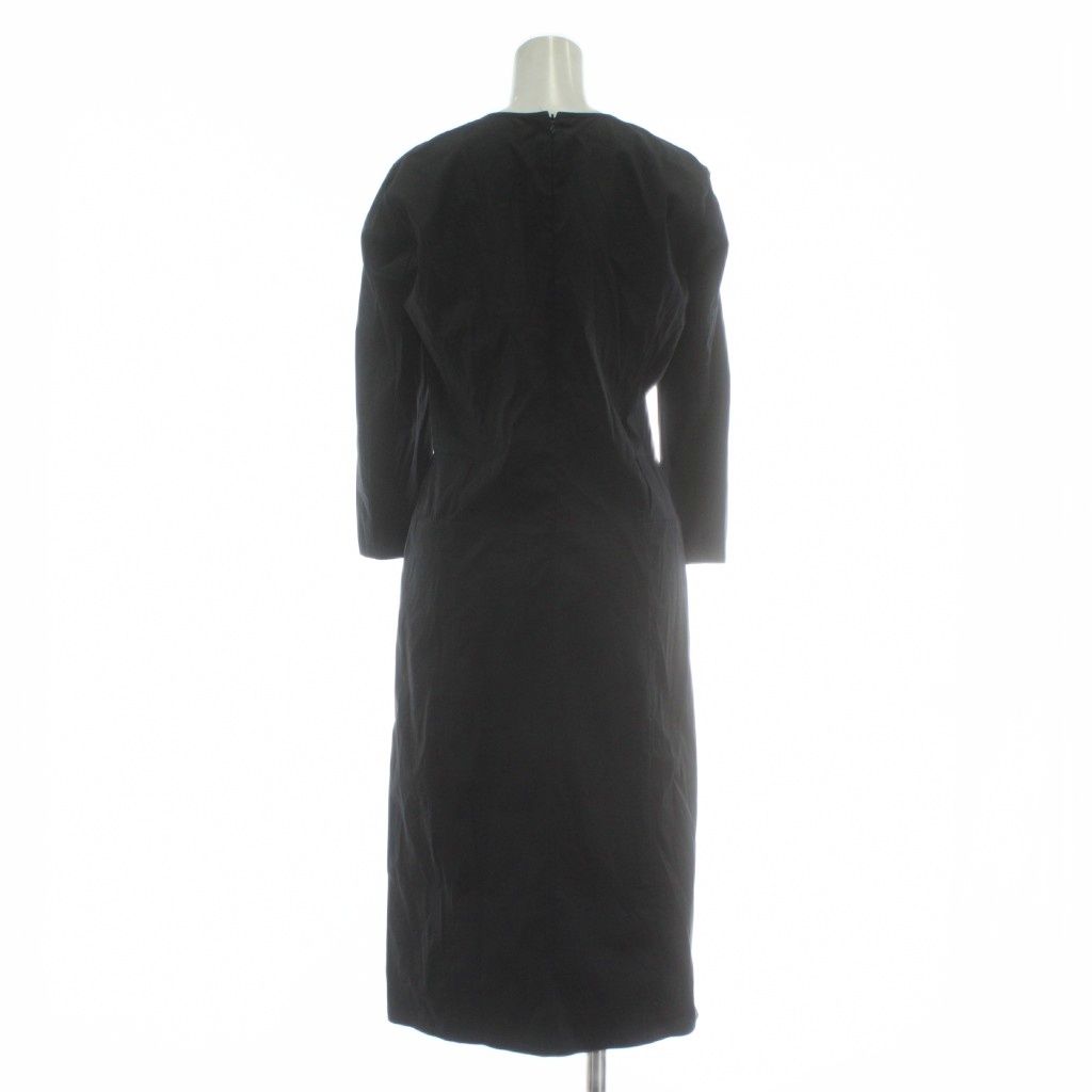 ジルサンダー JIL SANDER ワンピース 七分袖 ロング クルーネック 34