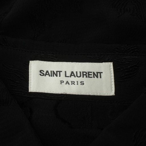 サンローラン パリ SAINT LAURENT PARIS シャツワンピース 絹 シルク