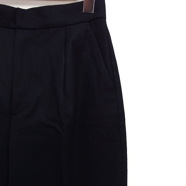 【未使用】M-PREMIER BLACK ワイドパンツ エムプルミエ パンツ36 エムプルミエ M-Premier カシミヤブレンド ウール タック ワイド