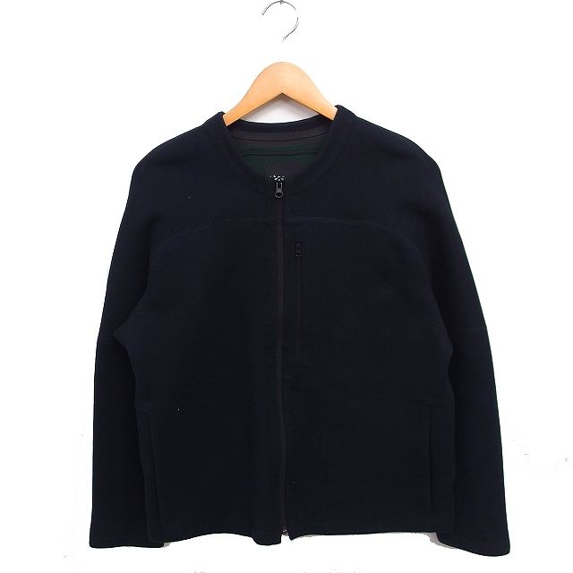 セオリー Theory + コットン ノーカラー ジャケット 無地 S ブラック