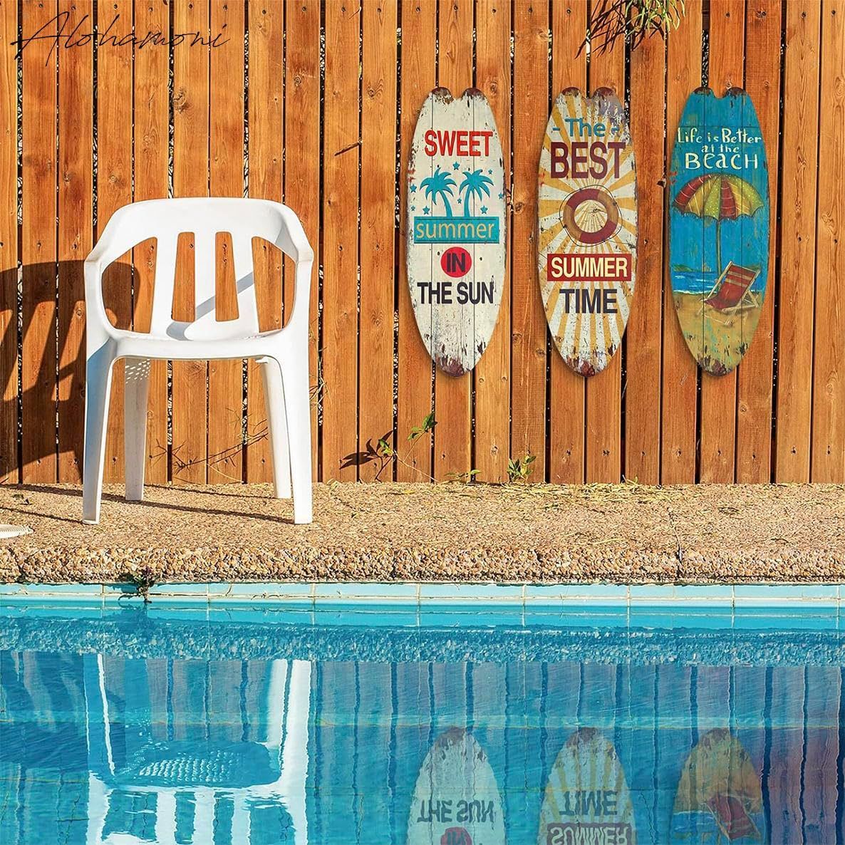 木製 プレート 看板 サインボード ウェルカムボード サーフボード