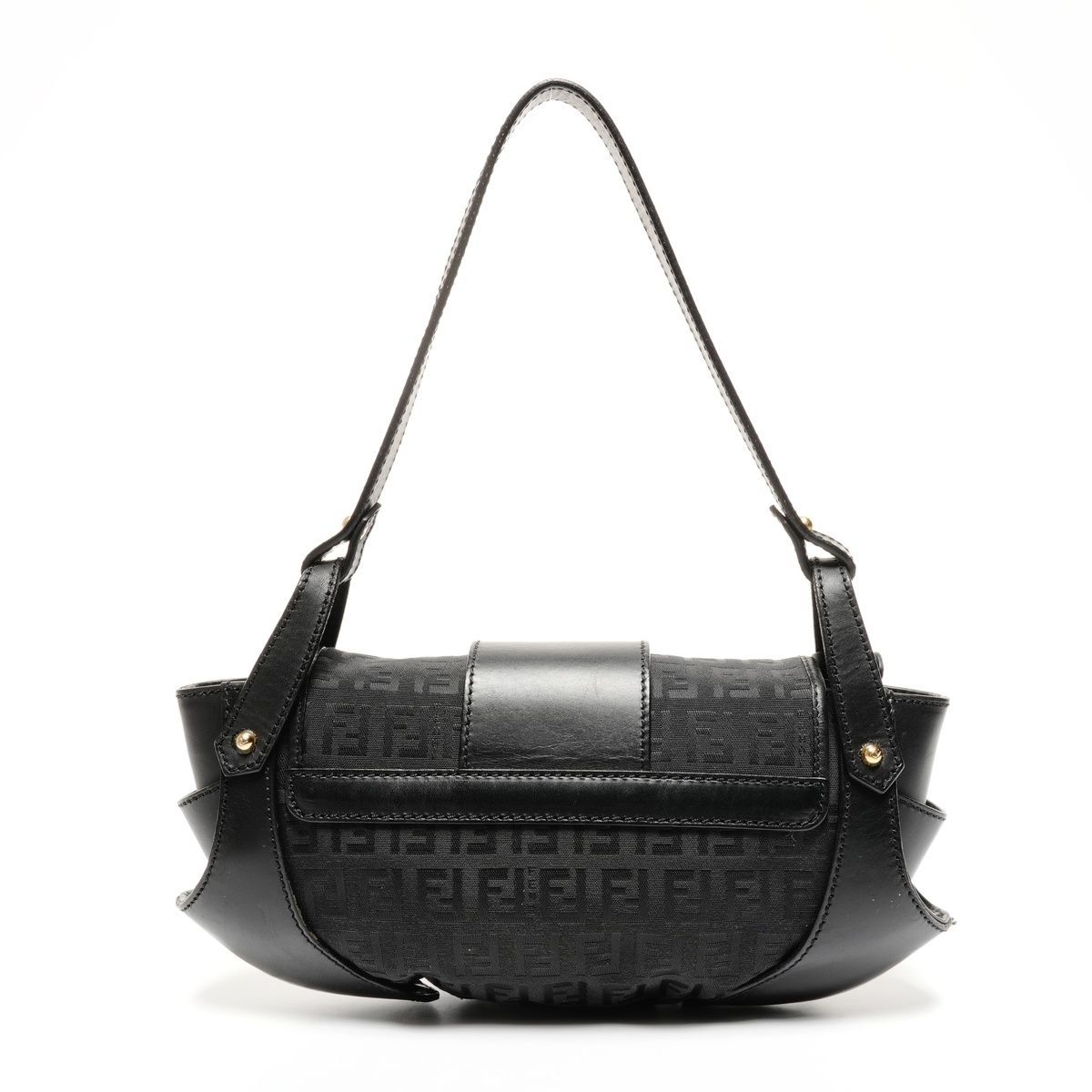 FENDI フェンディ ショルダーバッグ ズッキーノ キャンバス レザー