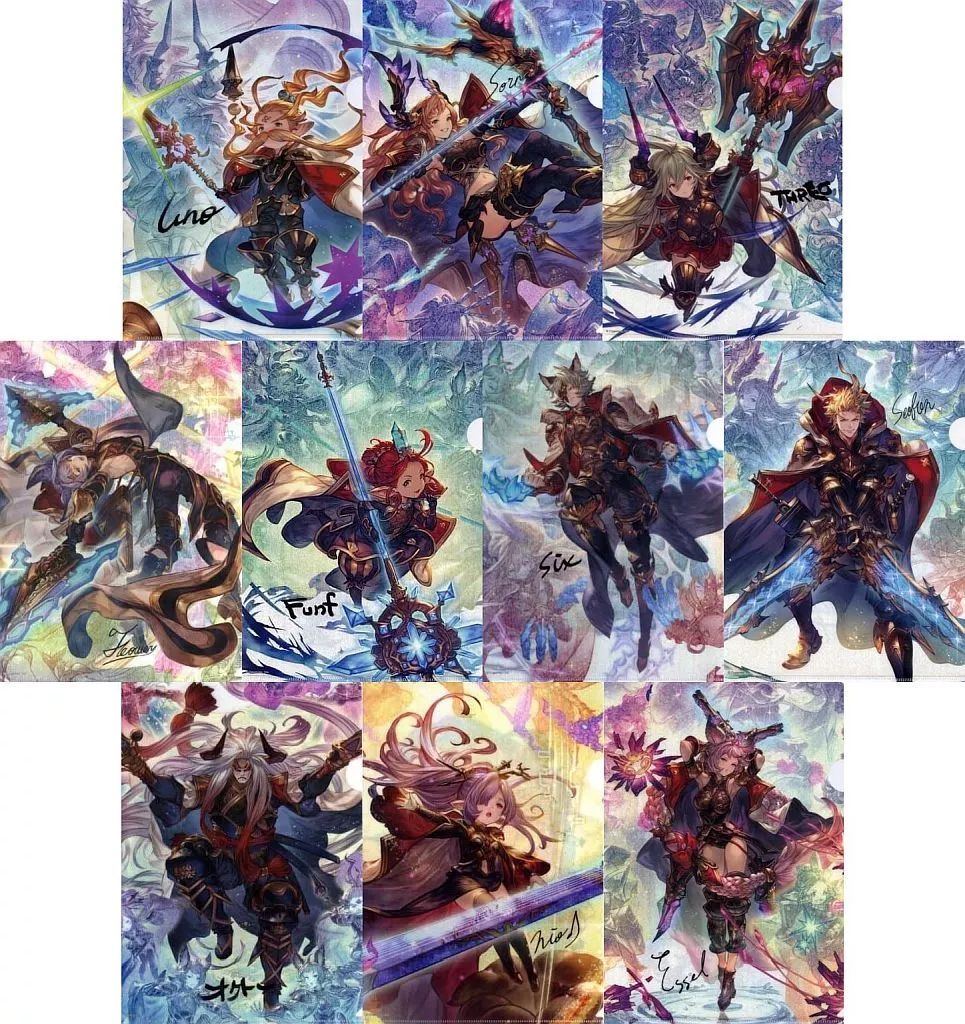 中古】クリアファイル 全10種セット 「GRANBLUE FANTASY-グランブルー