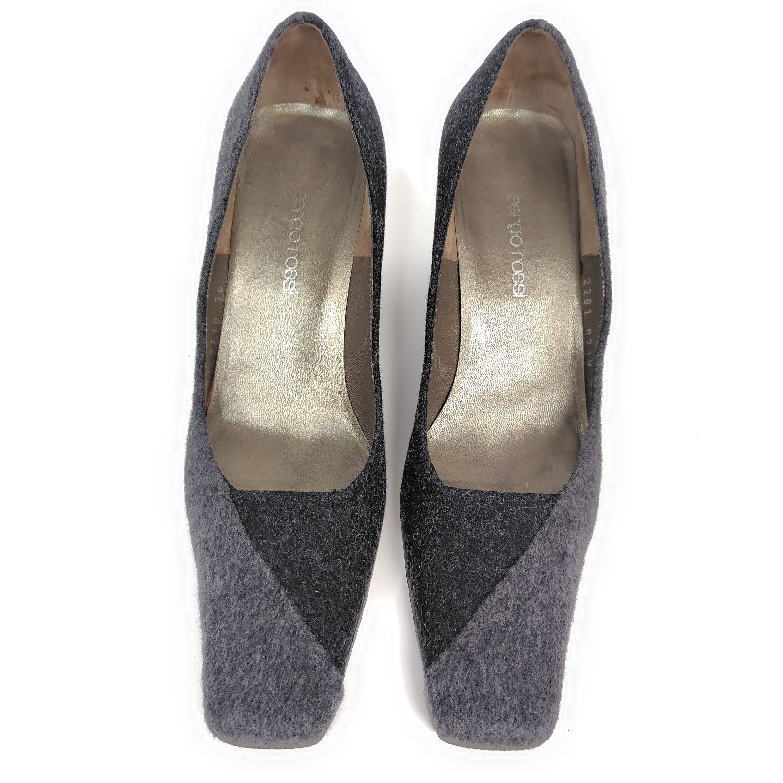 ☆美品☆Sergio Rossi セルジオロッシ 23cm パンプス スクエアトゥ 36