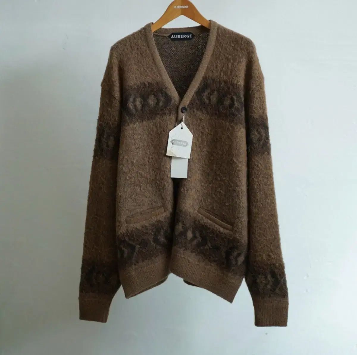 40) Auberge オベルジュ バスキア モヘア カーディガン ブラウン