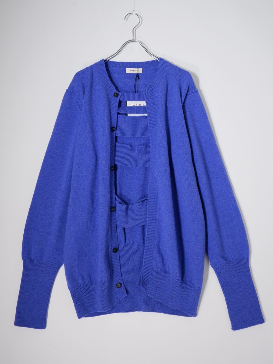 T/SEHNEティーセーヌ 2023AW REVERSIBLE STRAP-DETAIL CARDIGANカーディガン新品【48】【MKNA79151】