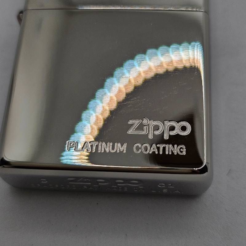 未使用】Zippo 2001年製 プラチナコーティング ケース付 - メルカリ