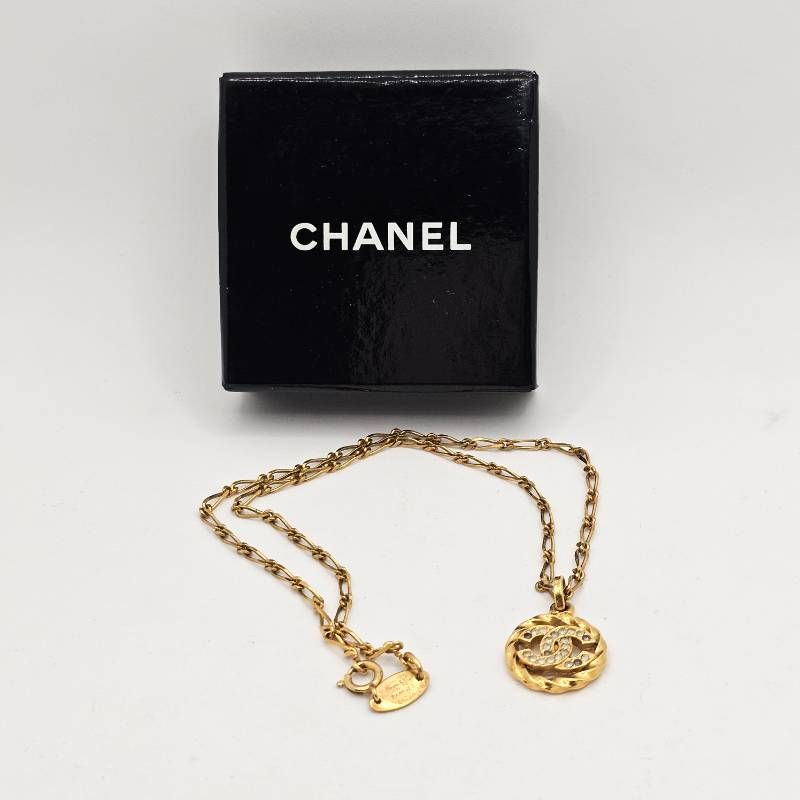 希少・箱付】シャネル ネックレス 1982年製 ココマーク クリスタル