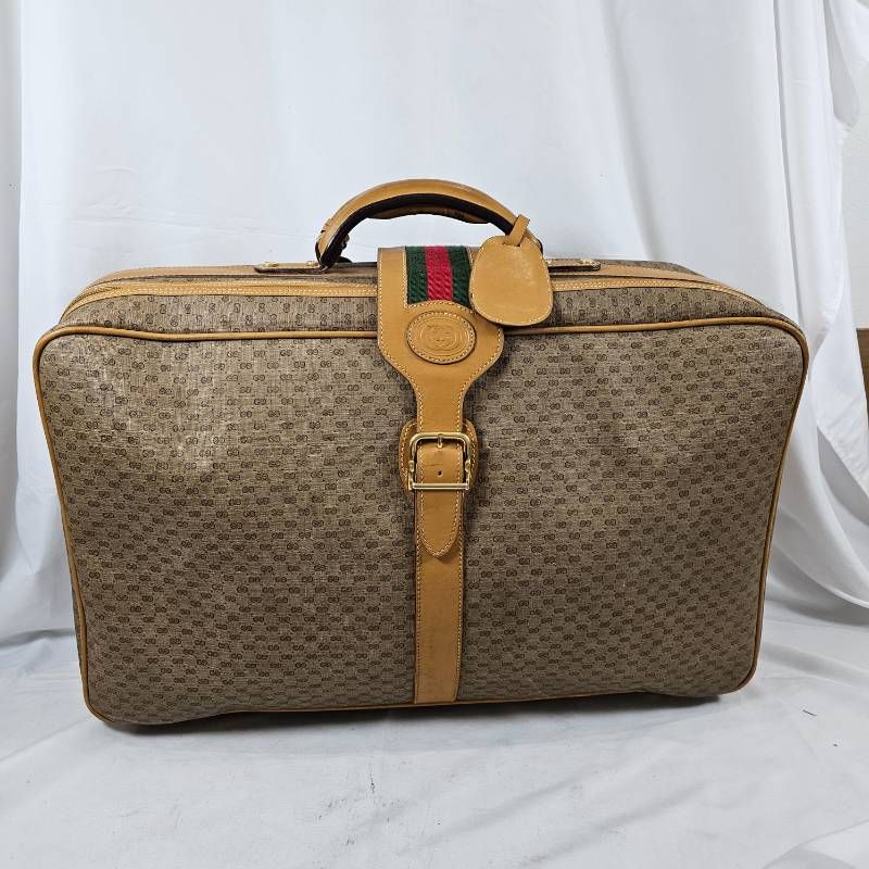 【美品 】GUCCI グッチ トラベルバッグ マイクロGG柄 オールドグッチ 超希少】オールドグッチ トラベルバッグ マイクロGG シェリーライン 伊