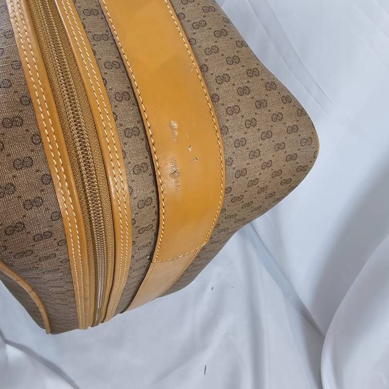 超希少】オールドグッチ トラベルバッグ マイクロGG シェリーライン 伊