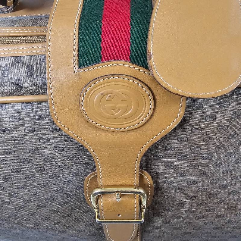 【美品 】GUCCI グッチ トラベルバッグ マイクロGG柄 オールドグッチ 超希少】オールドグッチ トラベルバッグ マイクロGG シェリーライン 伊