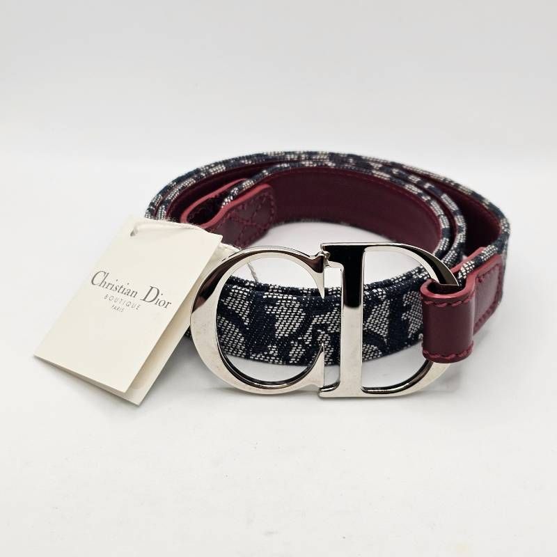 未使用タグ付】ディオール ベルト トロッター 85 CDバックル 紺 - メルカリ