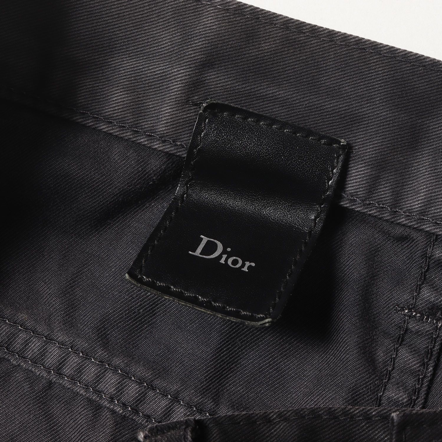 08AW Dior HOMME クリス期 ワックスコーティングスキニーパンツ Dior HOMME ディオールオム パンツ ブラック 黒 サイズ:28 | クリス