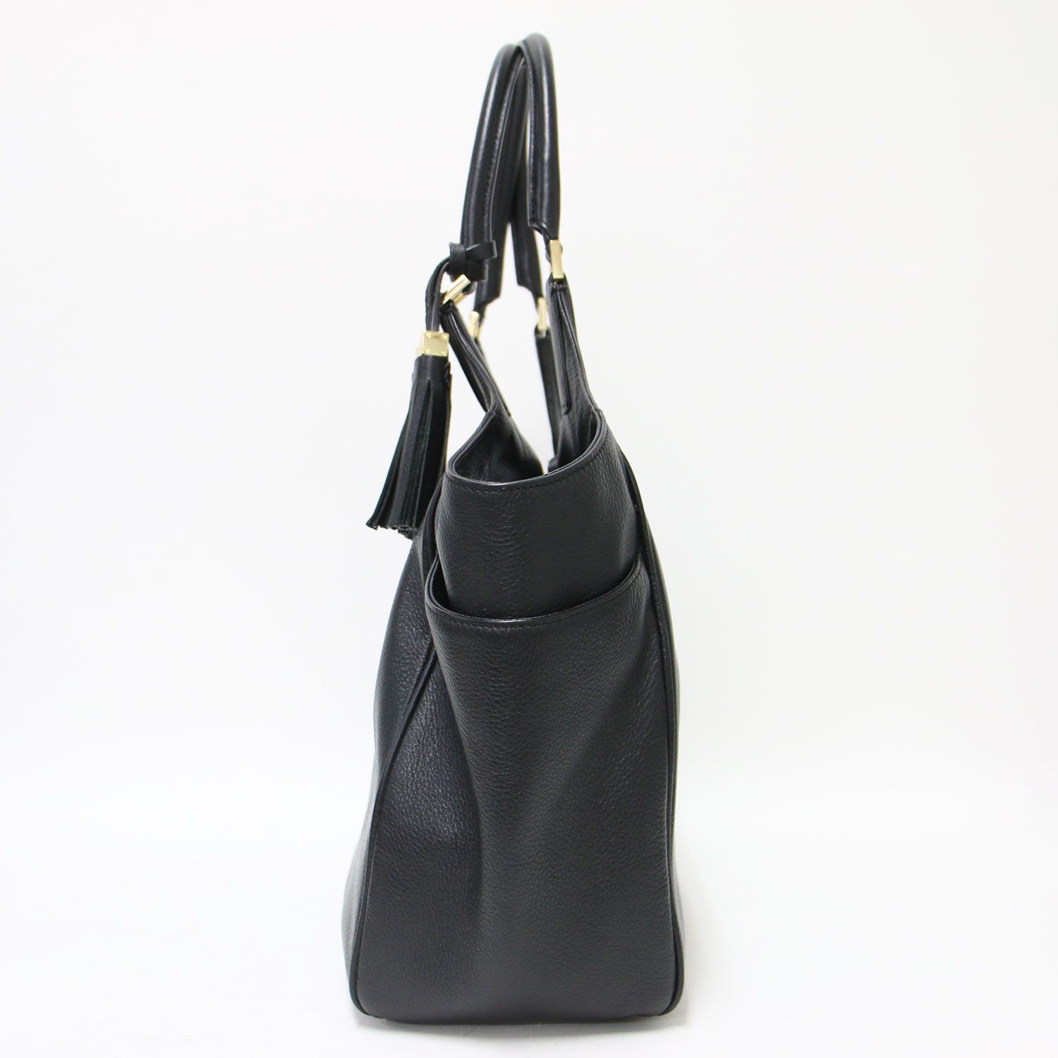 美品!!Tory Burch ハンドバッグ タッセル 保存袋付き Tory Burch ブラック ハンドバッグ 保存袋つき TORY BURCH