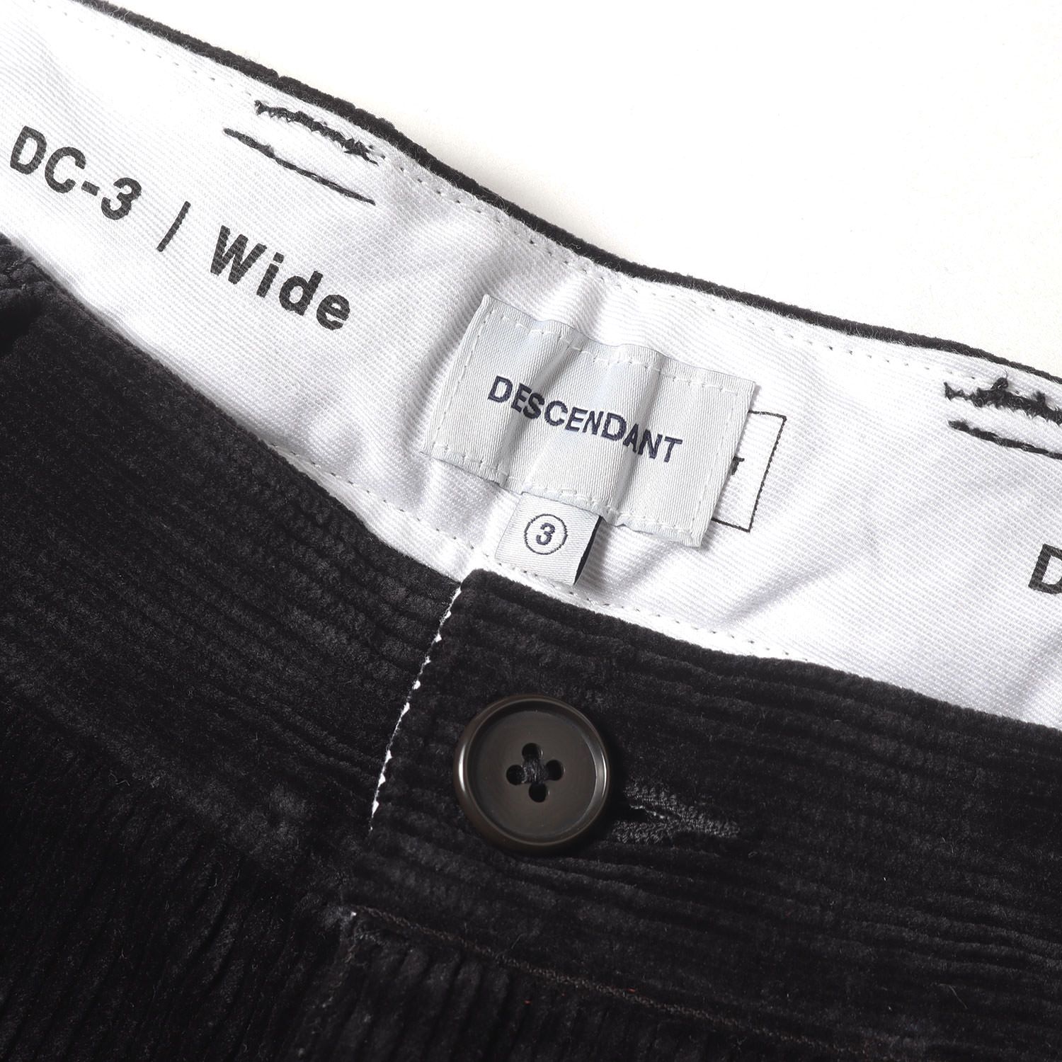 DESCENDANT ディセンダント パンツ ブラック 黒 サイズ:3 | 21AW 1