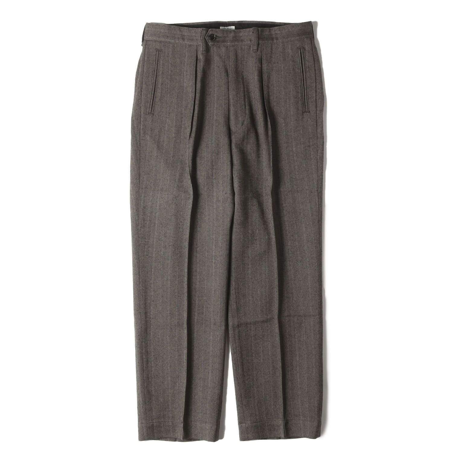美品】PHIGVEL フィグベル パンツ チャコール系 サイズ:2 | ストライプ
