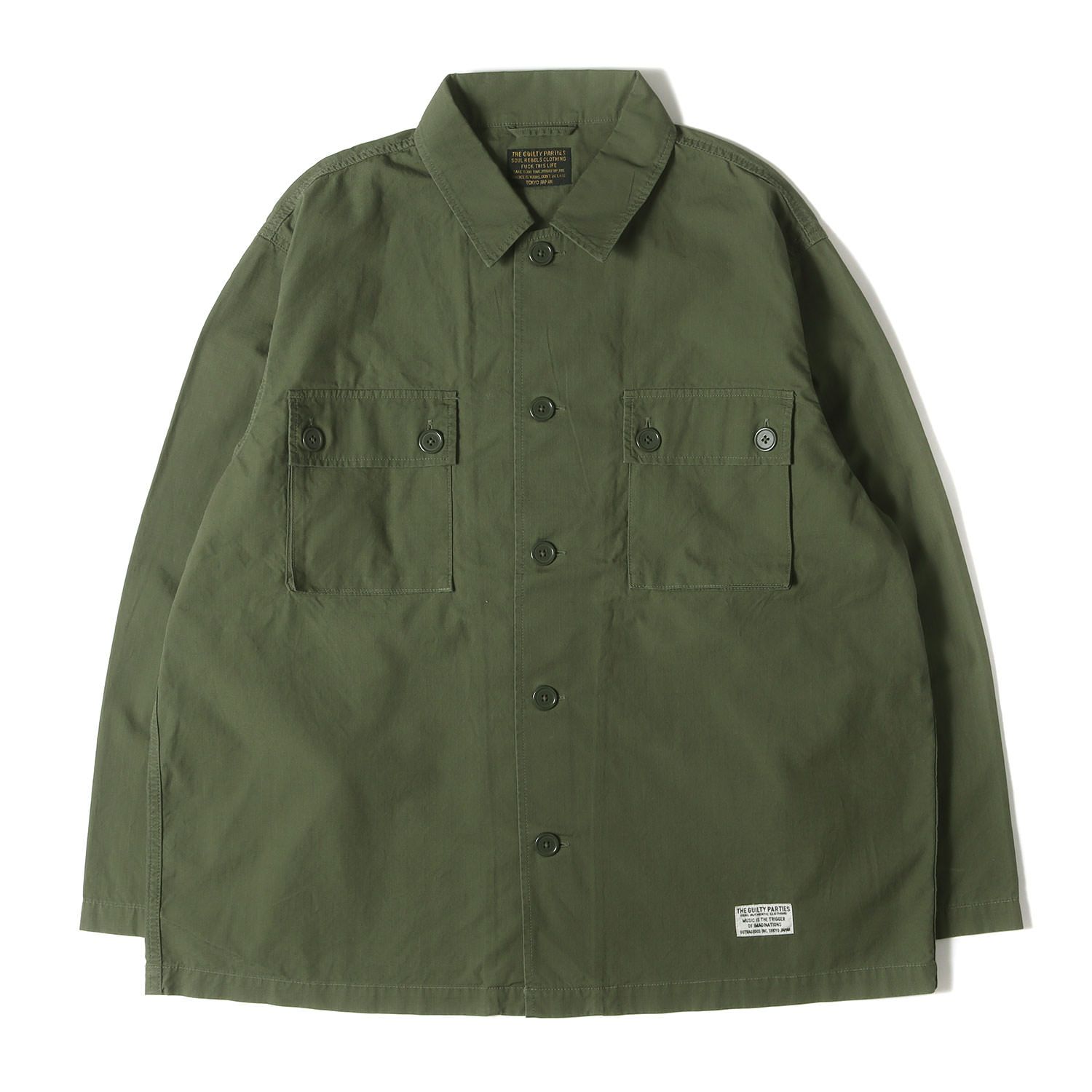 美品】WACKO MARIA ワコマリア シャツ カーキ サイズ:M | 25AW ロゴ