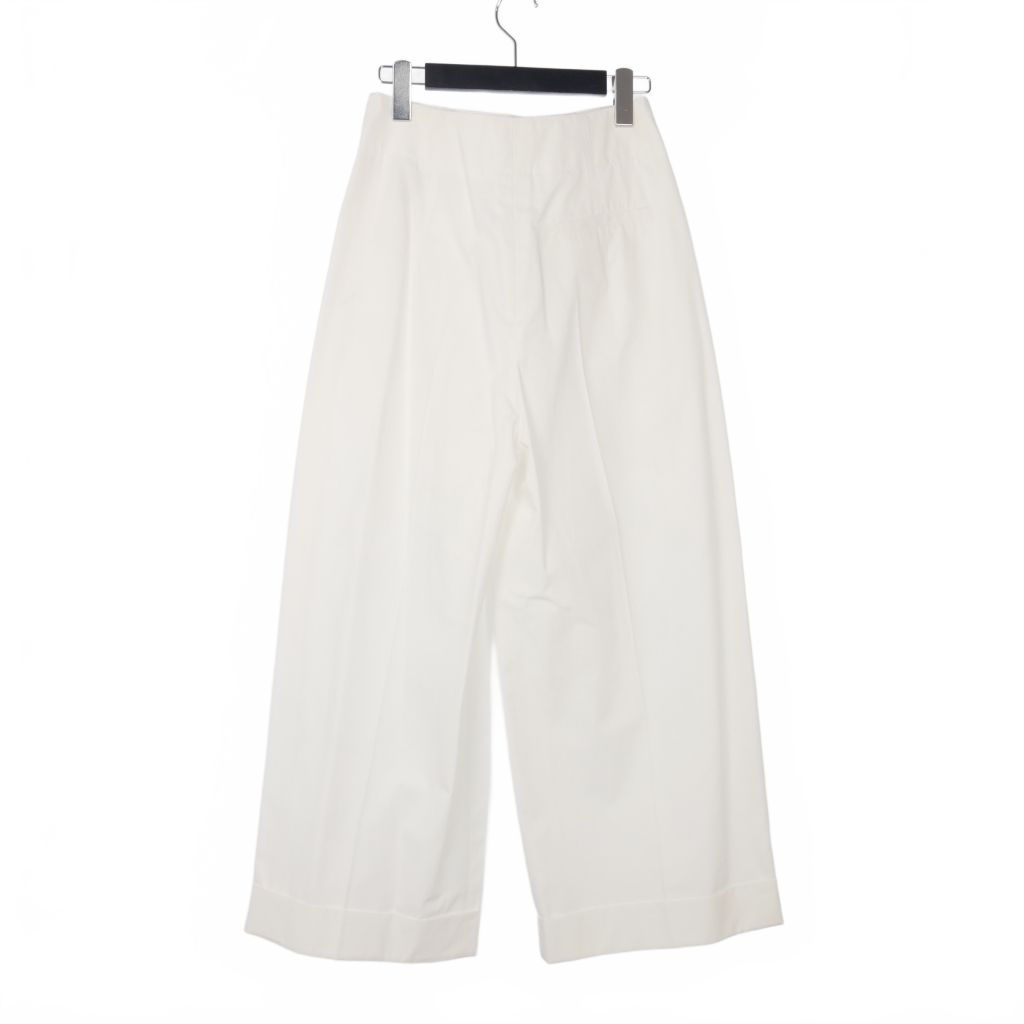 セリーヌ CELINE フィービー期 タック ワイドパンツ スラックス 34 白