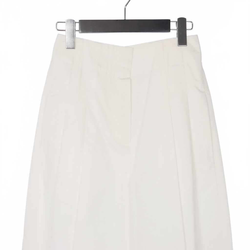 セリーヌ CELINE フィービー期 タック ワイドパンツ スラックス 34 白