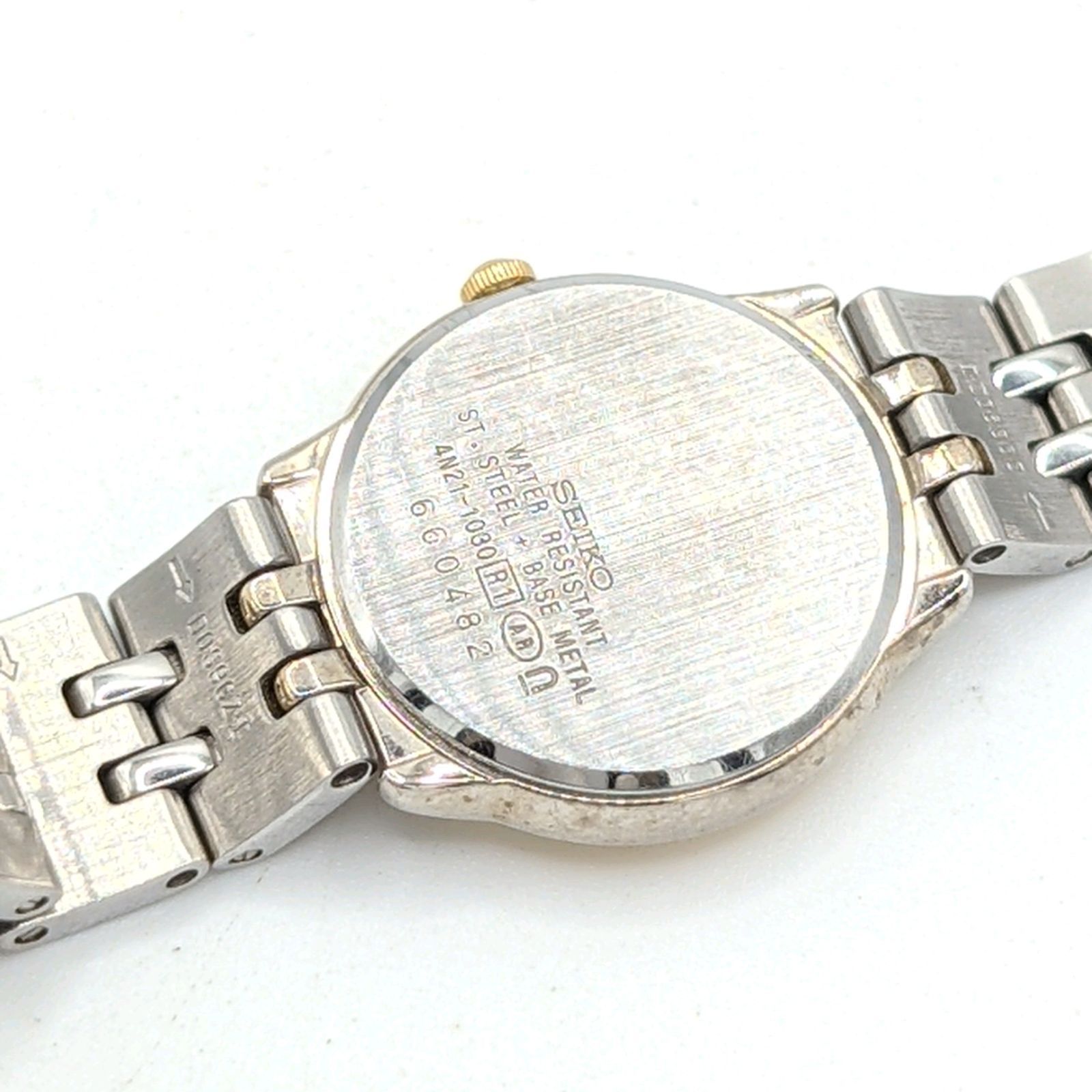 SEIKO Lucent 4N21-1030 Watch Quartz Ladies Round Gold Silver Combi 