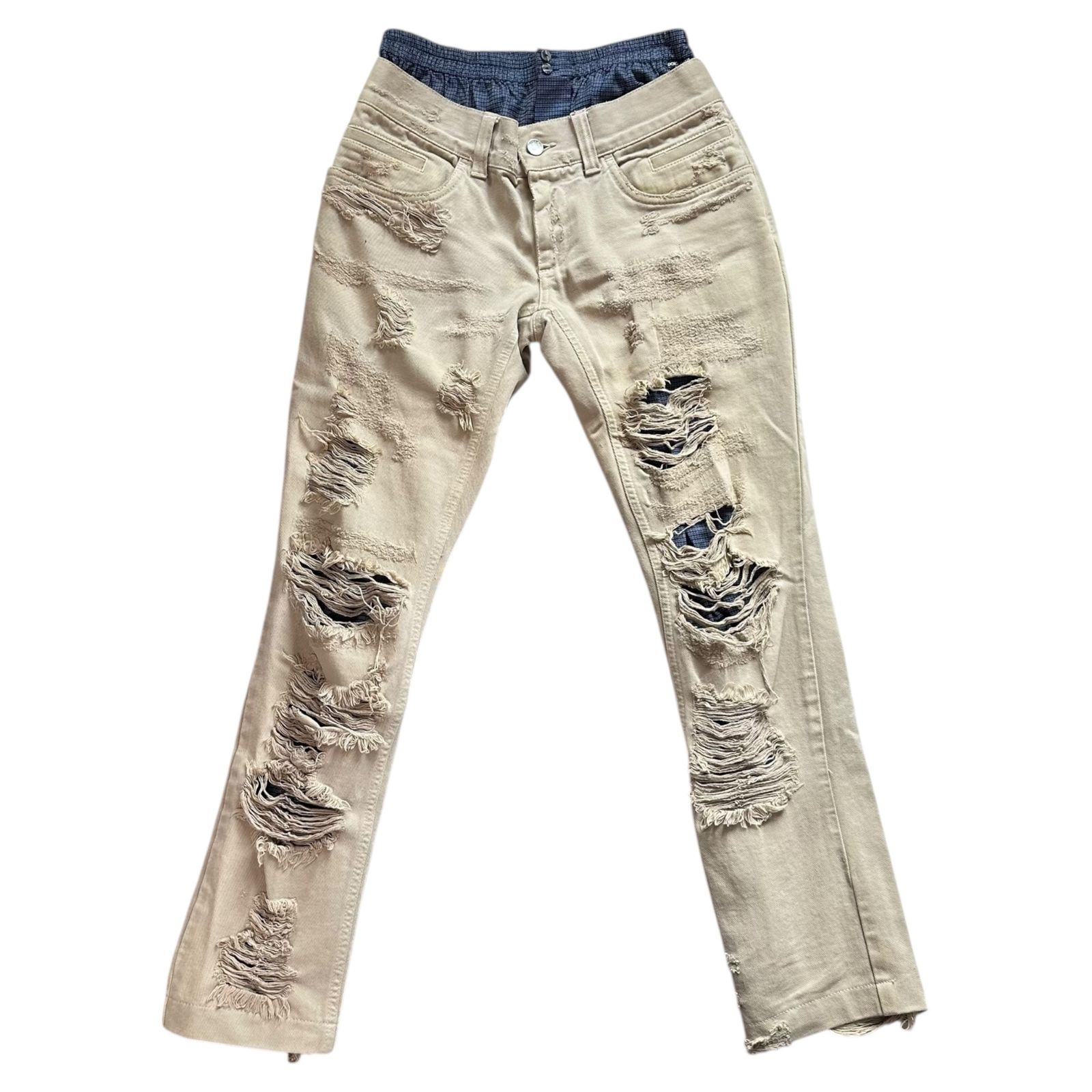 DOLCE&GABBANA(ドルチェ&ガッバーナドルガバ) Double-Waist Destroyed