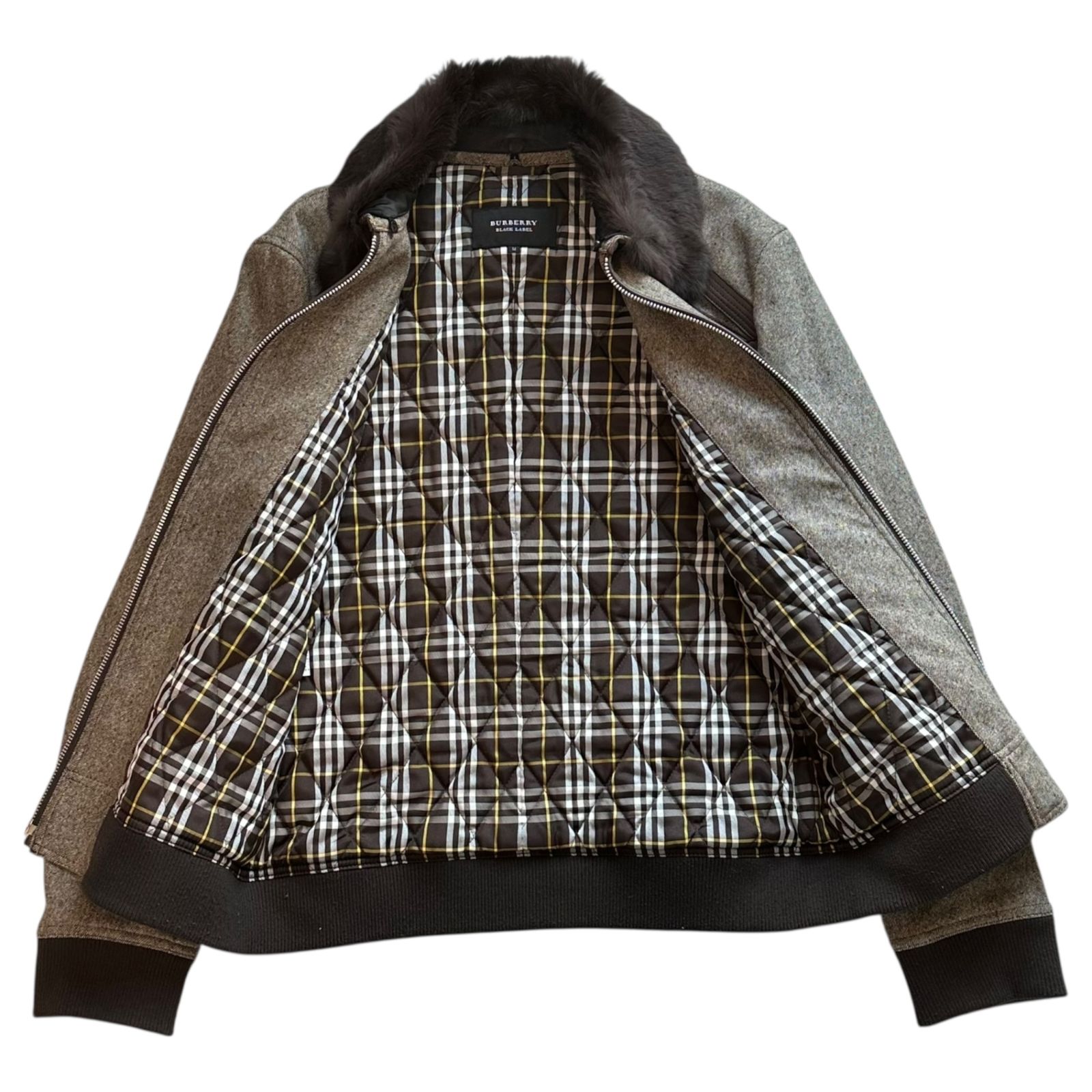 BURBERRY BLACK LABEL(バーバリーブラックレーベル) ファー付 レザー