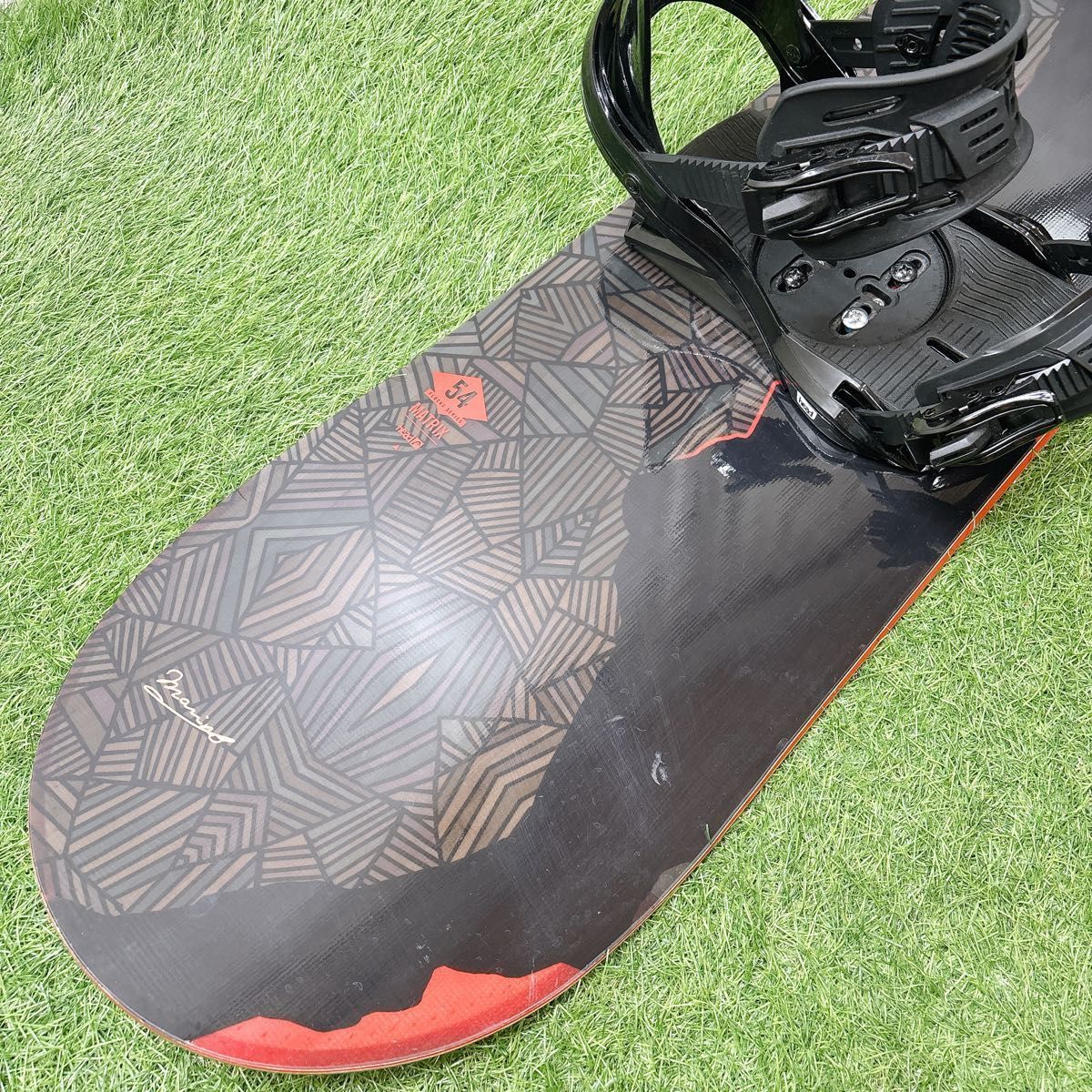 mサイズ　MATRIX スノーボードビンディング 青とグレー mサイズ MATRIX スノーボードビンディング 青とグレー