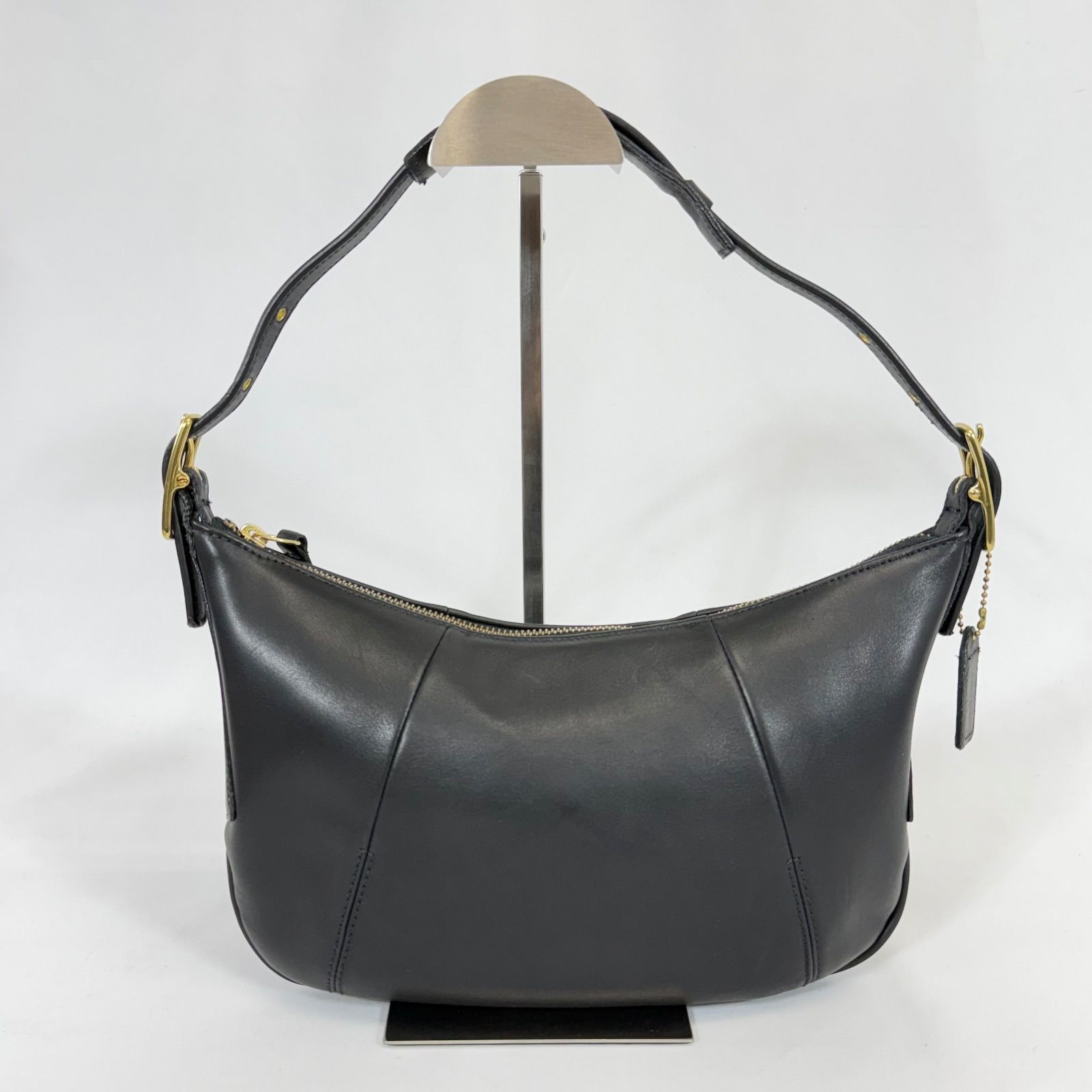 美品】COACH コーチ レザー ワンショルダーバッグ ブラック 黒色