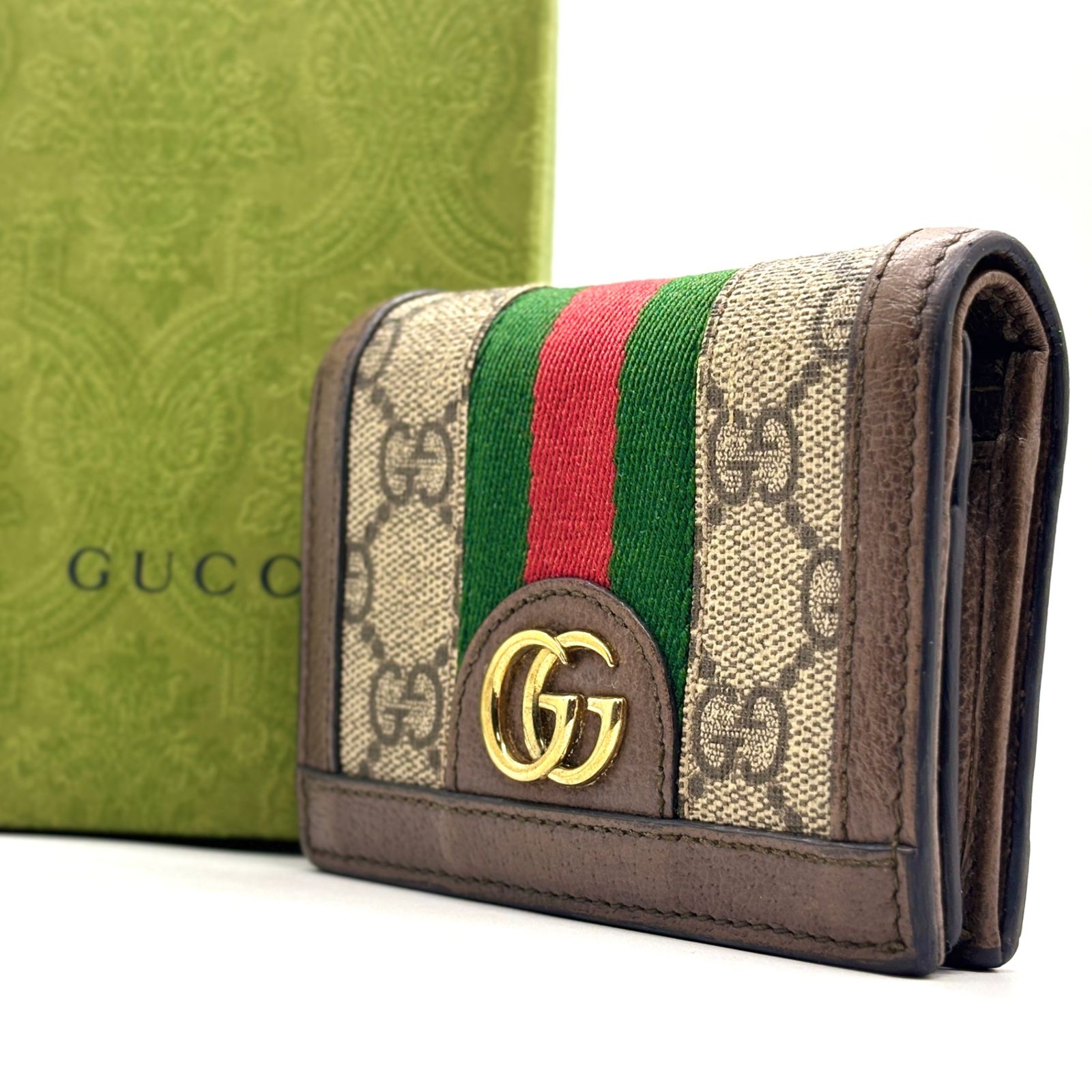 品格を映すクラシック】 GUCCI グッチ 二つ折り財布 オフィディア GG