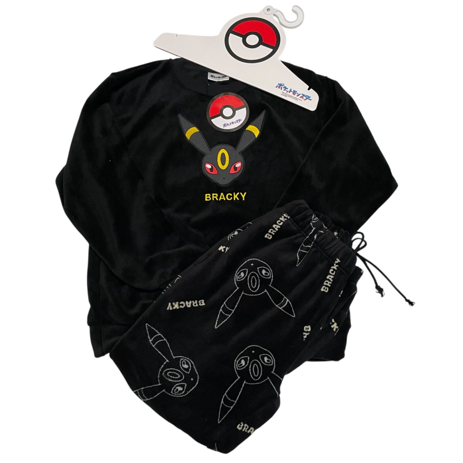 新品】ポケモン パイル ルームウェア ブラッキー 刺繍 総柄 - メルカリ