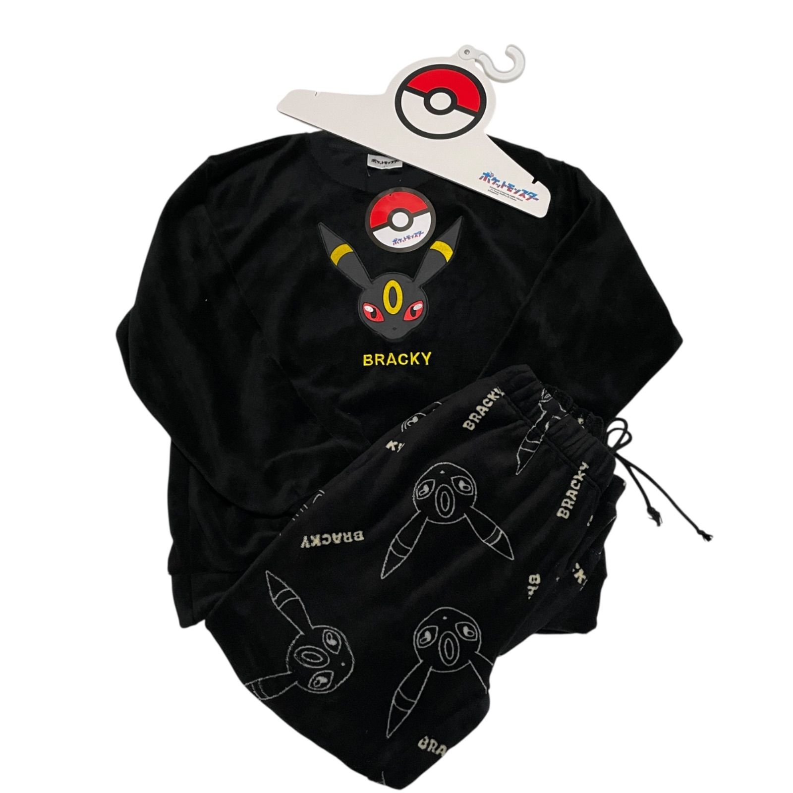 新品】ポケモン パイル ルームウェア ブラッキー 刺繍 総柄 - メルカリ