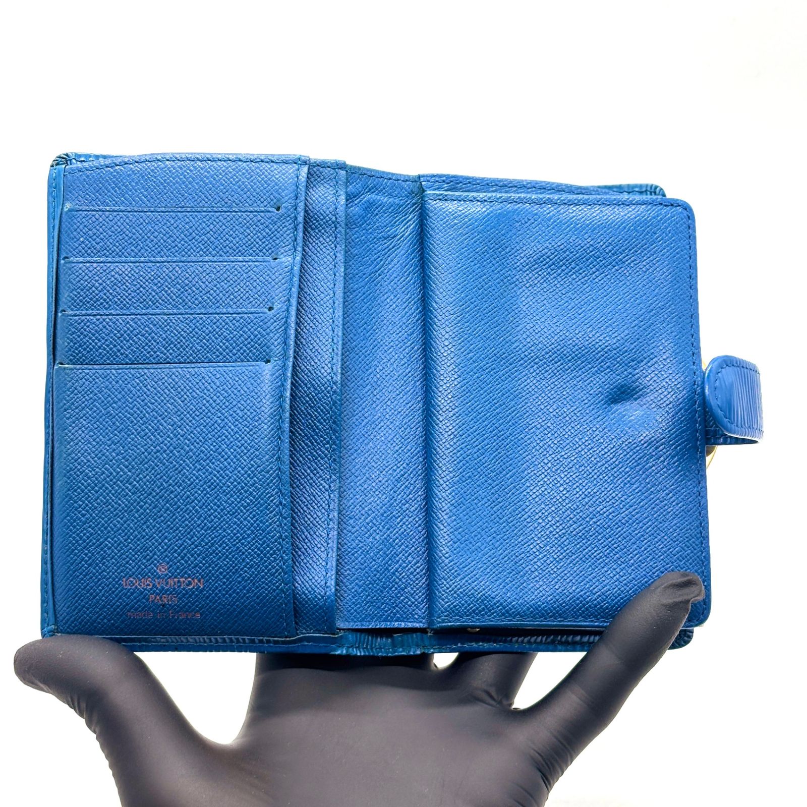 知性が香る青】 LOUIS VUITTON ルイヴィトン 二つ折り財布 エピ