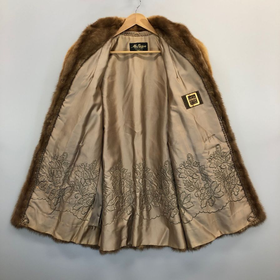 サガミンク ロングコート ファー 金サガ ネーム刺繍あり【AFF20