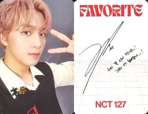 「レア」NCT127 ヘチャンサイン入りZ2 オフィシャルコミック＆グッズセット 中古】コレクションカード(男性) NCT 127/ヘチャン(HAECHAN)/裏面白