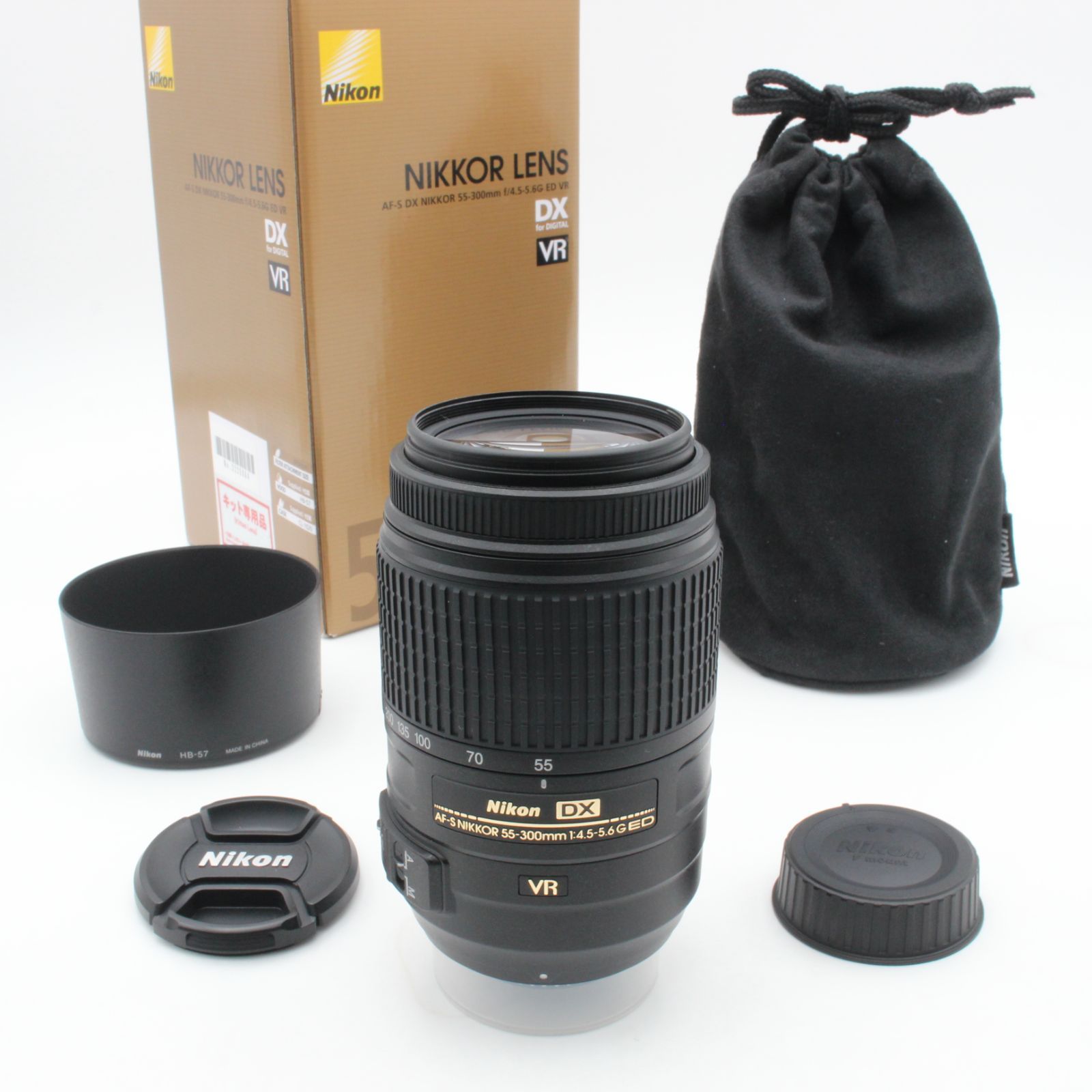 専用の袋付　Nikon AF-S NIKKOR 55-300mm VR Nikon AF-S DX Nikkor 55-300mm F/4.5-5.6G ED VR Telephoto Zoom Lens