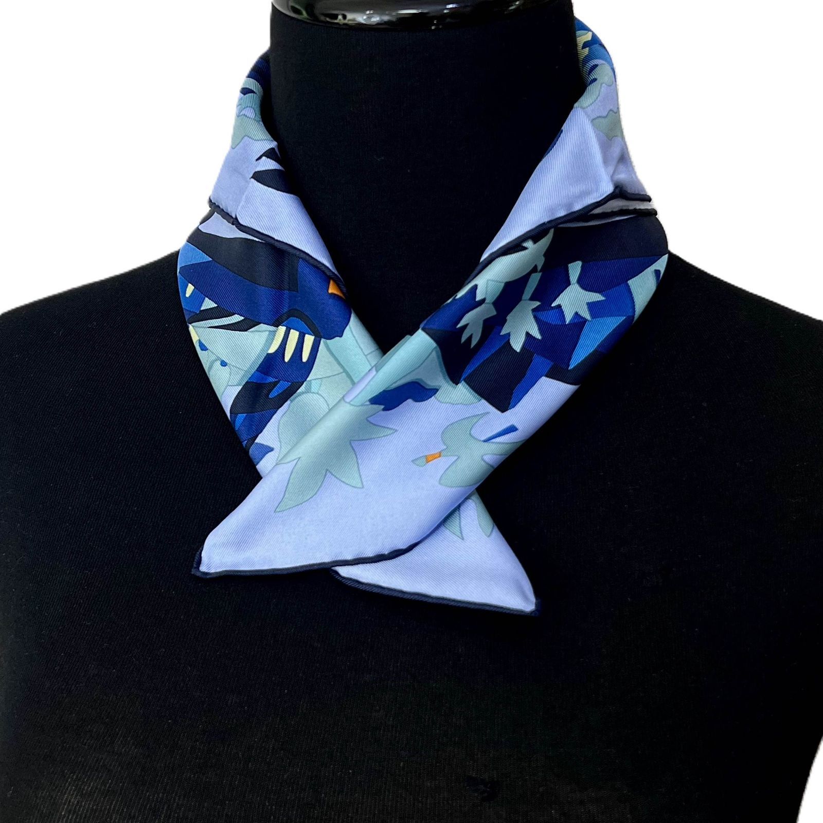 エルメス　ミニカレ42スカーフ HERMES エルメス 42 プチカレ ミニスカーフ MEDITERRANEE 地中海