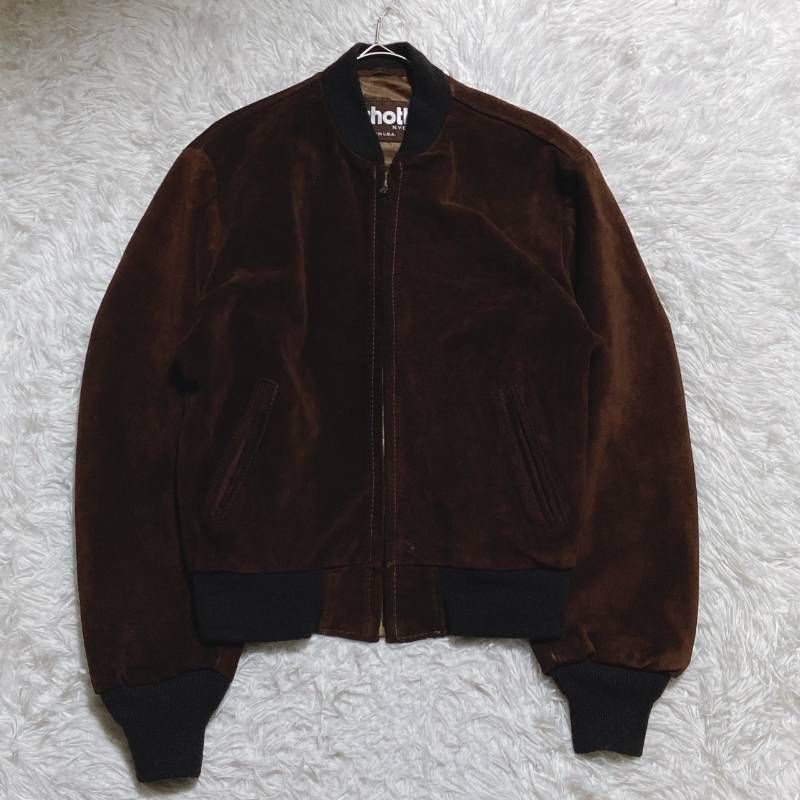 Schott ショット ボンバージャケット スエード USA製 ムートンランチ