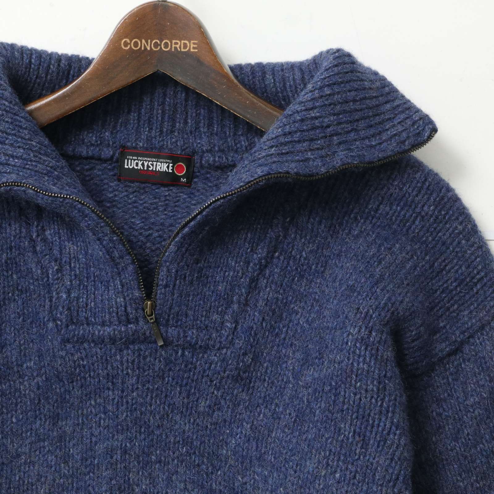 LUCKY STRIKE ラッキーストライク 秋冬 ウール☆ ハーフジップ ニット 