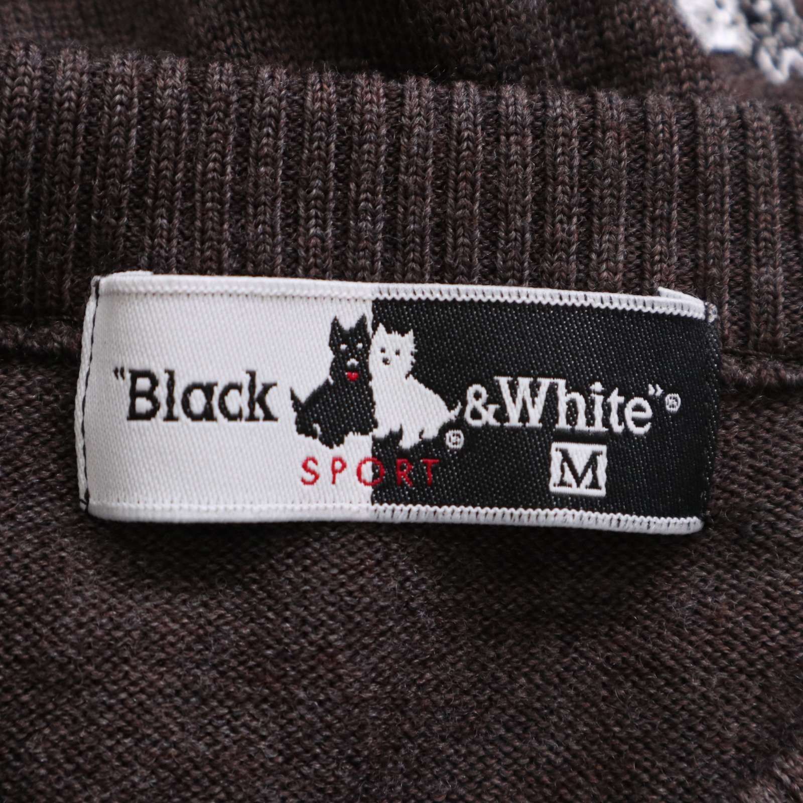 BLACK&WHITE ブラック＆ホワイト ゴルフ 秋冬 ウール100％☆ ドッグ