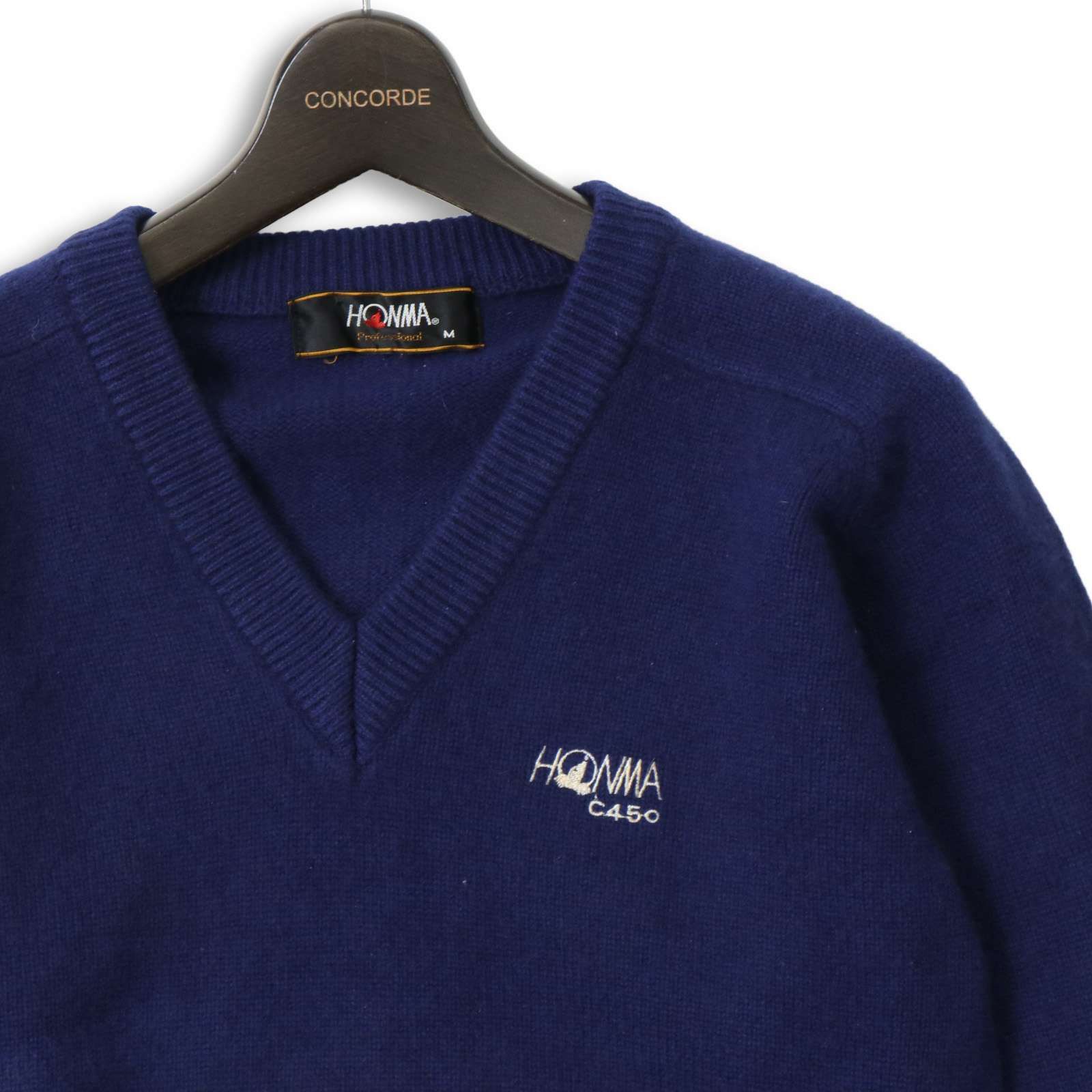 HONMA 本間 ゴルフ 秋冬 カシミヤ100％☆ Vネック ニット セーター Sz 