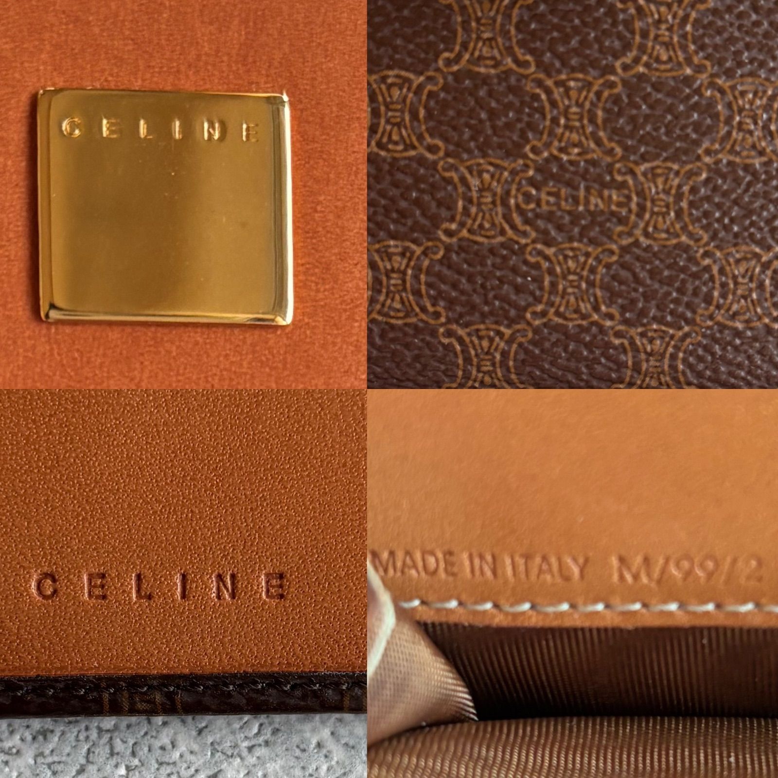 CELINE マカダム柄 スクエアプレート がま口財布 箱付き - メルカリ