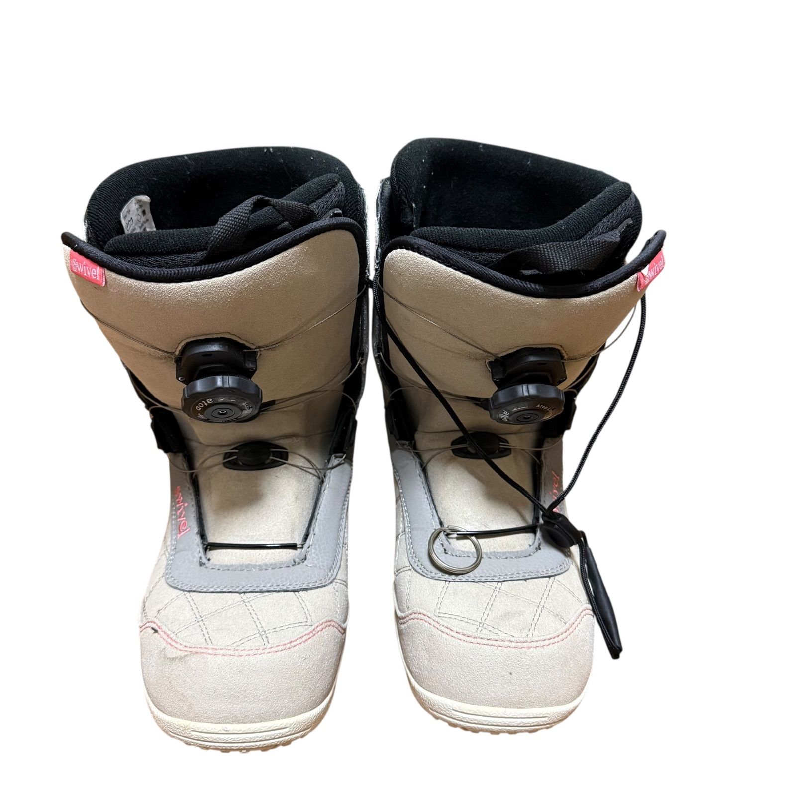 中古美品】SWIVEL スノーボードブーツ 25-25.5cm BOA ボア ベージュ