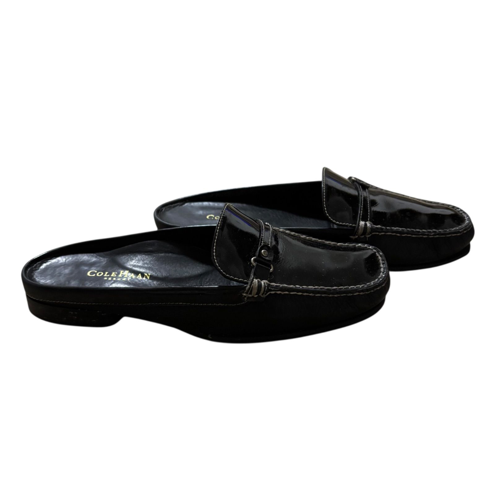 COLE HAAN ブラック モカシン　ローファー ブラックレザーモカシンローファー - メルカリ