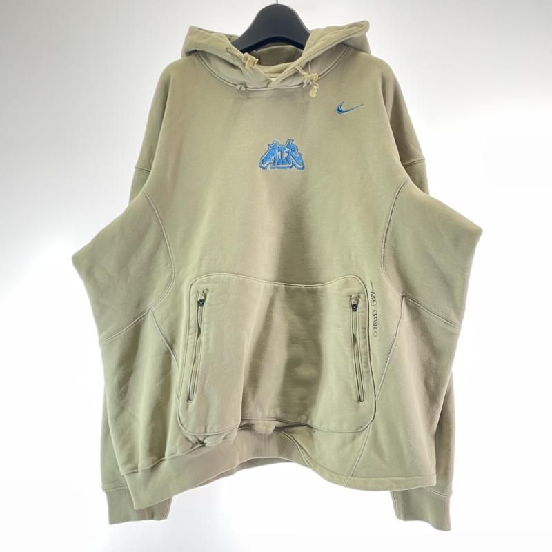 NIKE×OFF-WHITE AS M NRG FLC HOODIE サイズL DN1760-247 ベージュ